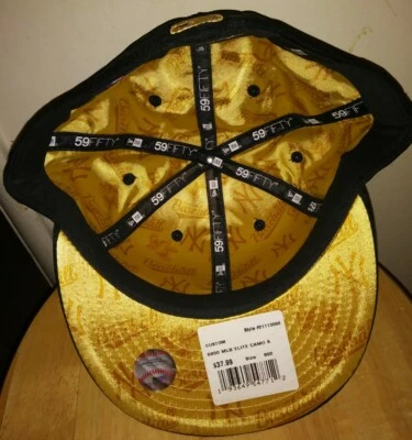 New York Yankees Gold Hat World Series Black New Era All Stars Elite Men's 8 USA - Image 1 of 4