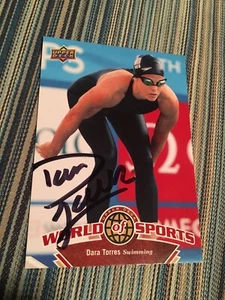 Dara Torres Signed Olympics trading card. 12 time Olympics medalist in Swimming - Picture 1 of 1
