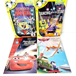 Level 2 Readers Sponge Bob Disney Planes Cars Learning to Read Free Post - Picture 1 of 24