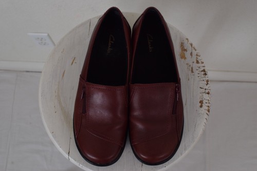 Mocassino Oxford donna Clarks pelle bordeaux scarpe business casual taglia 7M