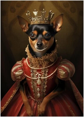 Miniature Pinscher Royal Queen Jigsaw Puzzle 300/500/1000 Piece - Image 1 of 3