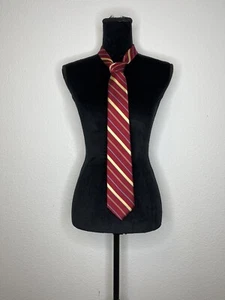 Corbata Vintage Yves Saint Laurent para Hombre Corbata Roja Dorada Punto Deslizante Hecho en EE. UU. - Imagen 1 de 6