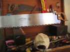 BIG (NEW OLD STOCK) UGLY CHAMPION SINGLE/DOUBLE BUCK CROSSCUT SAW W/SCABBARD