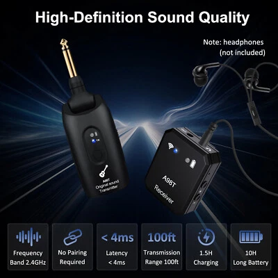 2,4 GHz Wireless In-Ear Monitor System Wireless IEM System Transmitter ReceiverQI - Bild 1 von 4