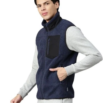 Beverly Hills Polo Club Midnight Azul Marino Sin Mangas Sudadera Chaleco Hombres Preppy XL Foto 1 de 4