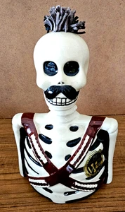 SCARCE Los Azulejos Skelly Tequila 750ml Skeleton Decanter W/ Dreadlock EMPTY - Picture 1 of 8