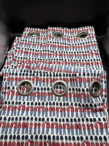 Cath Kidston Guard Soldier Fabric Pair Of Curtains - Boys London Themed Bedroom - Picture 1 of 15