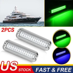 2x 42LED Bajo el Agua BARCO MARINO Popas LUZ 316 Acero Inoxidable Pontón 2 Colores - Imagen 1 de 17
