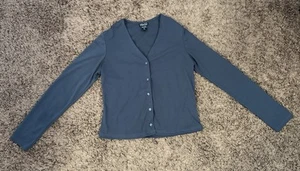 Vintage Women’s NY&CO Gray 100% Polyester Cardigan - Size: Medium | RN # 54867 - Picture 1 of 8