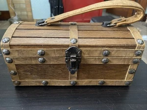 Roger Van S Wooden Purse Made in Japan Handbag Kitsch Vintage 1950s EUC - Picture 1 of 5