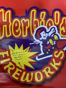 Herbies Fireworks Label Red Poster 21x31" Rocket Graphic Wholesale Sales POP - Picture 1 of 4