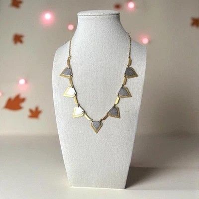 NUEVO CON ETIQUETAS J. Collar CREW Tono Oro y Plata Moderno Simple Distintivo JC234 Foto 1 de 4