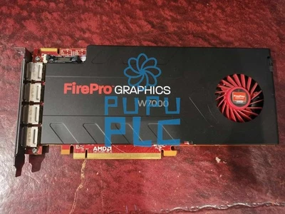 1Pc  AMD FirePro Graphics W7000 Graphics Card 4GB 4K 4096x2160 4x DisplayPort DP - Image 1 of 4
