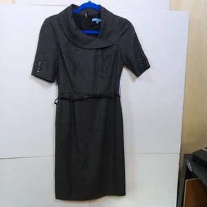 antonio melani dress Size 0 Dark Grey weave pattern 3/4 Sleeves - Picture 1 of 8