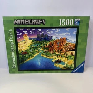 RAVENSBURGER PUZZLE. WORLD OF MINECRAFT 1500 PZ. ARTICOLO N.17189. NUOVO - Foto 1 di 6