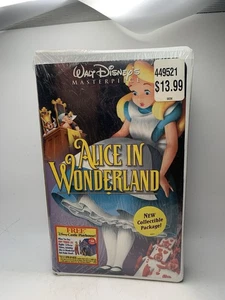 Alice In Wonderland Sealed VHS 1999 Disney Masterpiece Clamshell Watermarks - Picture 1 of 8