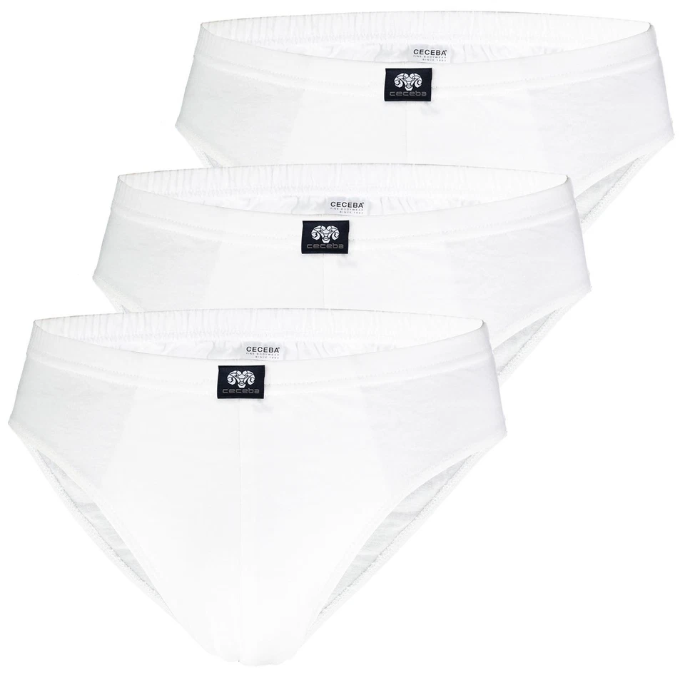 Ceceba Herren Slip weiß Uni 3er Pack 10