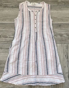 Abito smanicato Briggs vestito lino rayon taglia S - Foto 1 di 4