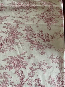 P/KAUFMAN CHERUB PINK CREAM CENTRAL PARK NURSERY TOILE BOY GIRL 54” WIDE X 68” - Picture 1 of 10