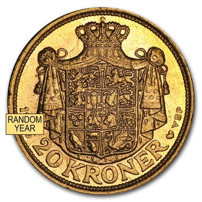 1913-1917 Dinamarca ouro 20 coroas Christian X UA - Imagem 1 de 2