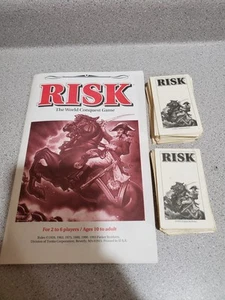 Vintage 1993 Risk Game Replacement Set of 56 Game Cards and Manual - Picture 1 of 3