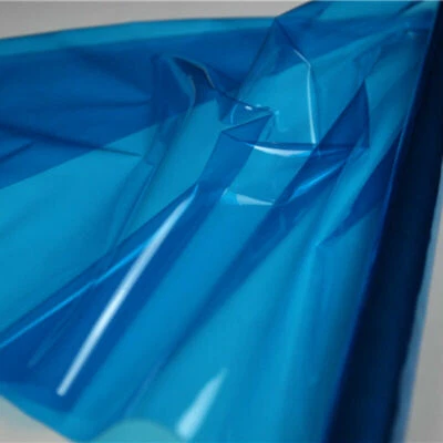Tpu Waterproof Fabric Transparent Clear Protective for Raincoat Jacket Coat Blue - Image 1 of 4