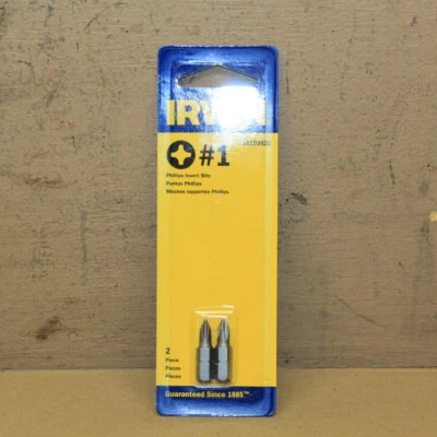 Irwin #1 Phillips Insert Bits 2-Pack 3510052C NEW - Image 1 of 2