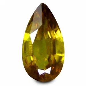0.74 Cts | natural loose" Sphene | Yellow | Pear Shape | Step cut - India - Picture 1 of 4