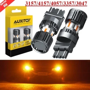 3157 3156 8-LED Front Turn Signal Light Bulbs Amber Error Free Canbus 1-10 Pair - Foto 1 di 25