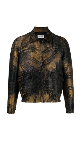SAINT LAURENT (YSL) Giacca bomber orsacchiotto Saint Laurent Palm Jacquard