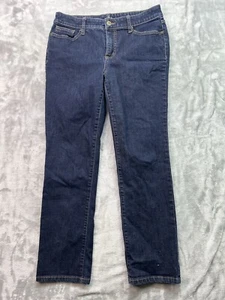 Jeans firmati St Johns Bay da donna taglia 8s blu gamba dritta lavaggio scuro vita media - Foto 1 di 11