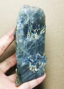 One Side Polished Nice Blue Flash Labradorite Slab Spectrolite Reiki Stone - Picture 1 of 10