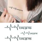 Art Sticker Muster Des Ecg Alphabets Arm Brust Fake Tätowierung Henna Tatoo