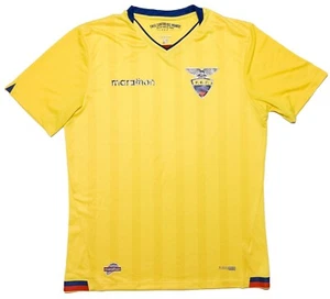 MARATHON Ecuador 2017 Maglia Calcio Calcio Giallo Uomo Large L - Foto 1 di 11