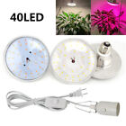 40 LED Plant Grow Light full spectrum Bulbs with pendant line plug lamp holder