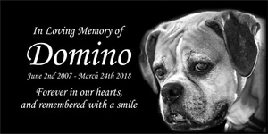 Personalized Pet Stone Memorial Grave Marker Granite Plaque Human headstone dog - Picture 1 of 24