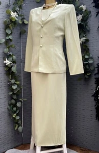 richard roberts fashions lime jacket dress suit mother of bride size 14 to 16 - Picture 1 of 14