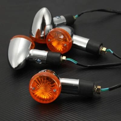 4 желтых мигалки указателя поворота для Kawasaki Vulcan VN 500 900 1800 - Изображение 1 из 4