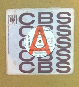JOHNNY MATHIS " LONG AGO & FAR AWAY " RARE SUPER ORIG UK DEMO 7" - Picture 1 of 6
