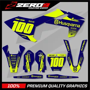 Kit de gráficos MX personalizados: gráficos de motocross HUSQVARNA TC50 TC65 BLOQUE AZUL-YEL-F - Imagen 1 de 6