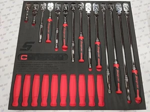 Snap-on Tools USA NEW 14pc 3/8" Drive 100 Tooth Cynergy Ratchet Master Foam Set - Picture 1 of 11