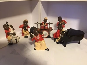 Jazzband Figuren Musik Gilde Handwerk 5 Musiker 1 Sängerin Klavier - Bild 1 von 14