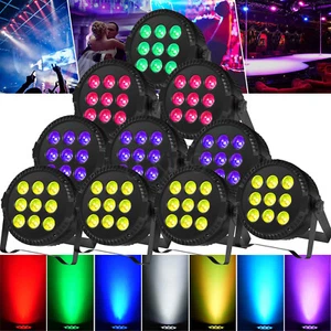 10Pcs 9LED Par Can Light DMX Stage Effect Lighting RGBW Disco Party Show Wash - Picture 1 of 18