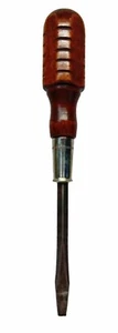 Vintage Wooden Handle Slotted Flathead Screwdriver 1/4” Tip 8.5” - Picture 1 of 9