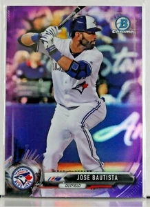 2017 BOWMAN CHROME JOSE BAUTISTA PURPLE REFRACTOR /250 - Picture 1 of 2