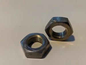 7/16-20 STAINLESS STEEL FINE THREAD THIN JAM NUT 2 EACH - Picture 1 of 2