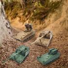 1/72 Scale Tracked Crawler Chariot 4D Tank Model DIY Assemble Craft Miniature