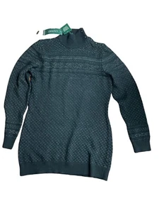 Lauren Ralph Lauren Girls Sweater Dress Wool Blend Sparkles Size XL (16) New - Picture 1 of 8