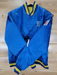 VTG Los Angeles Rams Satin Jacket Men Large Pro Line Starter Blue Stain 90s - Picture 1 of 15