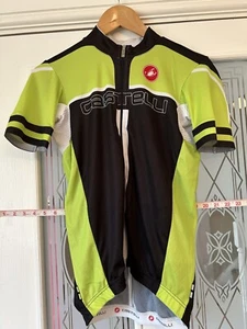 Castelli Rosso Corsa Black White & Green Cycling cycle jersey XL Extra Large - Picture 1 of 3